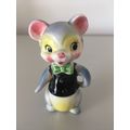 VINTAGE CERAMIC SALT SHAKER - MOUSE WITH GREEN ...