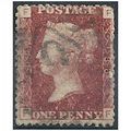 1858 SG43 1d Red Plate 188 Good Used "FF"