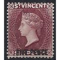 St Vincent 1893 SG6 5d on 6d Carmine-Lake Mount...