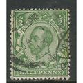 GB 1912 - 13 KGV 1/2d Green used stamp Wmk 103....