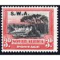 SWA 1927 Sg61 3d BLACK & RED LIGHTLY M/MINT SIN...