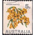 AUSTRALIA, FLOWERS, Golden Wattle, white 1970, 5c