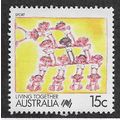 AUS 1988 15c 'LIVING TOGETHER - SPORT' FINE USE...