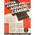 BAROID SALES CO 1936 Aquagel better cement jobs...