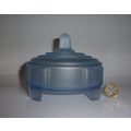 Art Deco Bernsdorf Blue Frosted Glass Bon-Bon B...