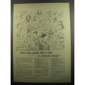 1951 American Meat Institute Ad - How many people does it take to produce steak
