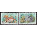 ZAYIX Antigua 1303-1304 MNH Reef Fish from Souv...