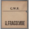 GREAT WESTERN RAILWAY LUGGAGE LABEL - ILFRACOMB...