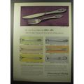 1955 International Sterling Silver Ad - The new deep-sculptured Silver Iris