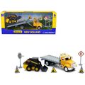 Peterbilt Roll-Off Flatbed Truck Yellow and New...