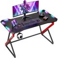TIQLAB Gaming Desk with LED Lights, 40 Inch Com...