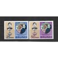 Brunei.1973 Royal Wedding set of 2.Mounted Mint...