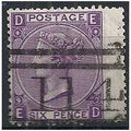 1870 SG109 6d Mauve Plate 9 Good/Fine Used Wing...