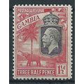 Gambia 1922 SG125 1 1/2d Bright Rose-Scarlet Mo...