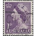 AUSTRALIA, Queen Elizabeth II, violet 1953, 1d, #7