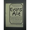 1908 Evans Ale Ad - Way to Safeguard Health is ...