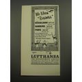 1956 Lufthansa Airlines Ad - We mean business