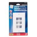 Monster Cable Datacom Wall Plate 6 Port White