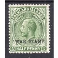 Falkland Islands 1919 Sg70a Yellow Green line p...