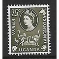 KENYA UGANDA TANGANYIKA 1962 SG 187 25c BRONZE ...