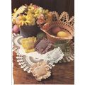 Crochet Doily Pattern Linen Doily With Crochete...