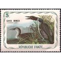 HAITI, BIRDS, Common Loon, gold 1975, 5 Gourde