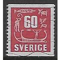 SWEDEN 1954 ROCK CARVINGS 60 ORE RED SG349 FINE...