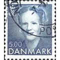 DENMARK, Queen Margrethe II, blue 1992, 5.00Sk, #4