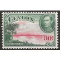 Ceylon 1938 SG393 20c Carmine & Green Mounted M...