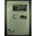 1930 Colorado Tourism Ad - Maroon Peaks