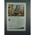 1944 WWII Pullman Railroad Car Ad w/ Soldiers