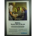 1984 Sabena Airlines Ad - Savoir Faire in the Air