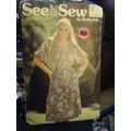Vintage Butterick See & Sew 6387 Misses Dress P...