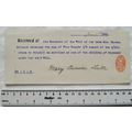 1906 receipt revenue signed Mary Camilla Linton...