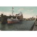 ZAYIX Postcard Great Lakes Steamship Scene in B...