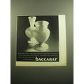 1958 Baccarat Crystal Opaline Vase Advertisement