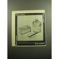 1958 Baccarat King Size Cigarette Boxes and Ashtray Advertisement