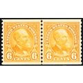 723, Mint XF NH 6¢ Coil Line Pair With Graded 9...