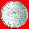 Ⰶ INFLATION: GERMANY WEIMAR REPUBLIC ★ 200 MARK...