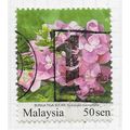 MALAYSIA 2010 BUNGA TIGA BULAN FLOWERS 50s USED...