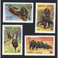 Sierra Leone WWF Chimpanzee 4v 1983 MNH SG#745-...