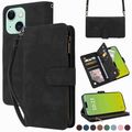 Crossbody Multi-card Slot Wallet Zipper Leather...