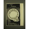 1961 Tuscan Rondeley China Ad - Tuscan England's most fashionable bone china
