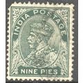 India 1932 - SG 233 - KGV 9p green - used