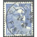 France Stamps 1947 - 4.50f blue "Marianne" - us...