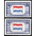 913a, VF NH - Reverse Printing of Flag Colors E...