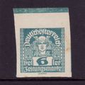 AUSTRIA 1920 SG N 368 6H BLUE MERCURY IMPERF M ...