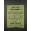 1949 Standard Life Assurance Ad - Senior Employees
