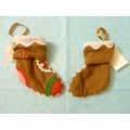 PAIR of LETTER L MONOGRAMMED MINI BROWN GINGERB...