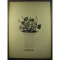 1961 Tiffany & Co. Bone China Flowers Advertise...